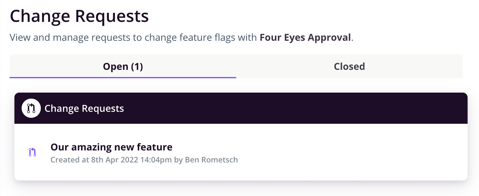 Listing Change Requests